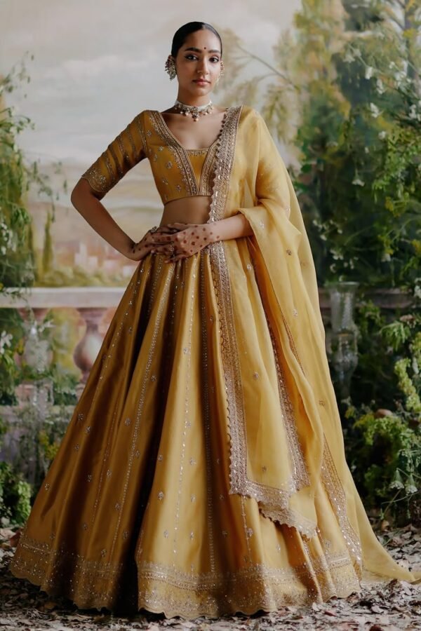 Golden Mustard Lehenga
